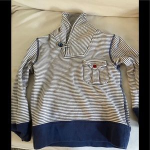 Crewcuts striped sweatshirt with toggle collar